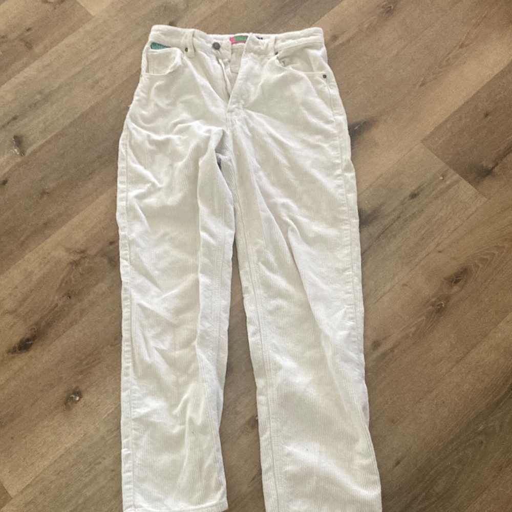 empyre white corduroy baggy pants